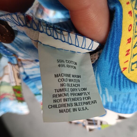 San Clemente City Hawaiian Shirt Youth Medium Blue Designs by Gavin - Picture 8 of 9